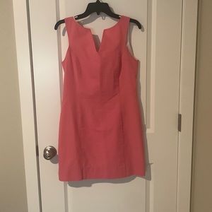 Lauren James Pink Seersucker shift dress